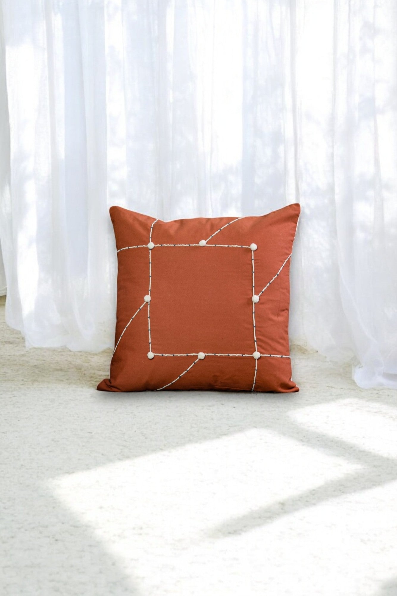Pompom Love 2 - Handcrafted Cushion Cover
