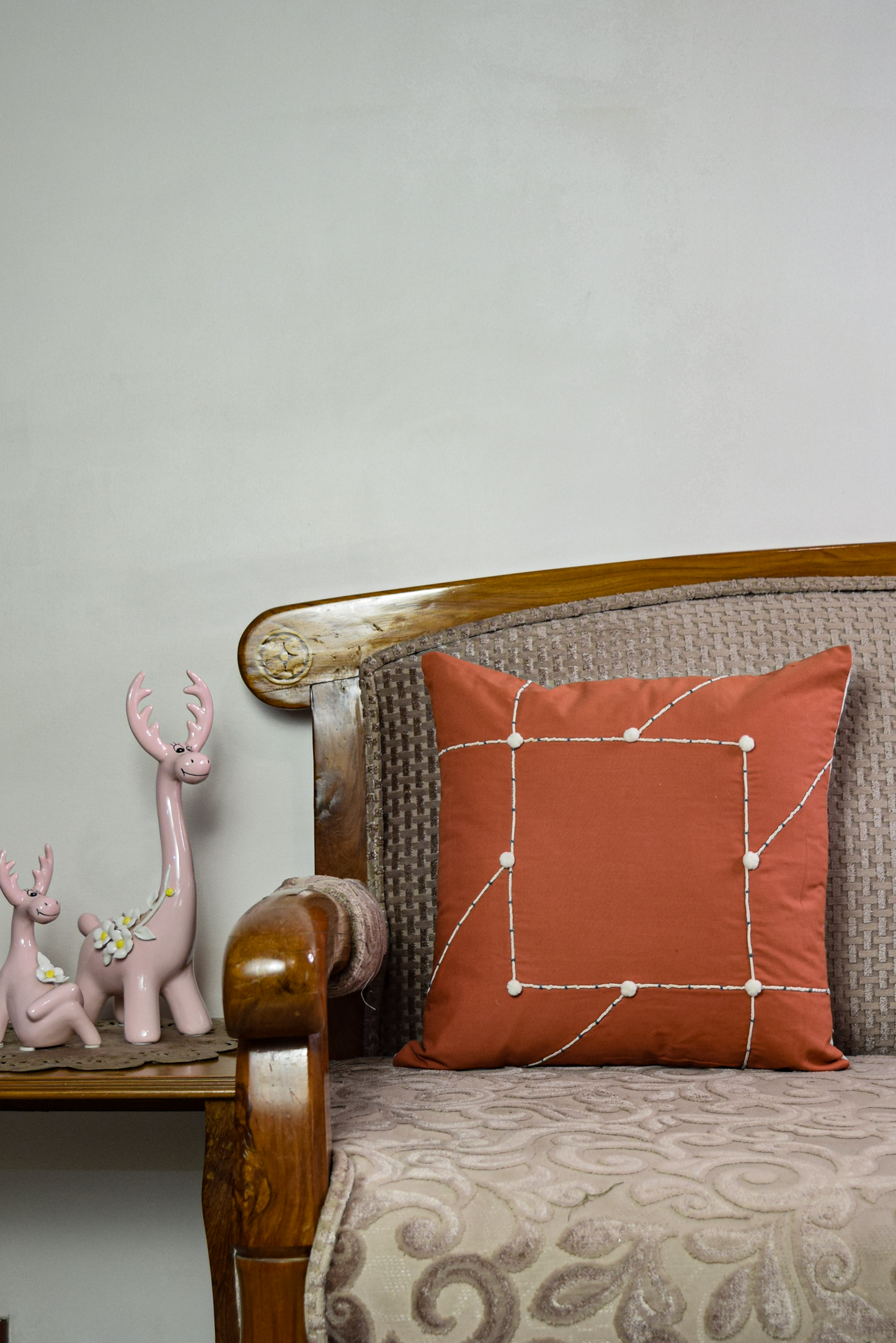 Pompom Love 2 - Handcrafted Cushion Cover