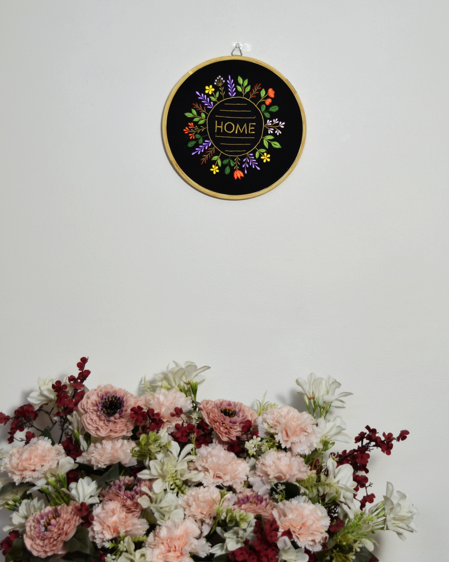 HOME" - Embroidered Wall Art