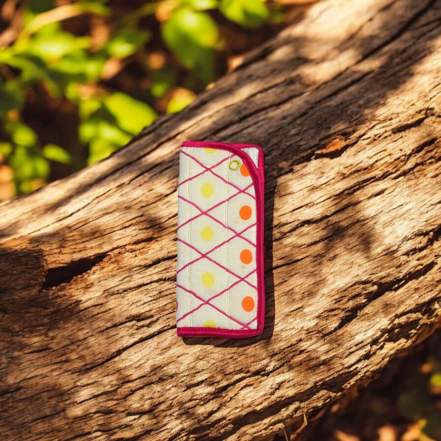 Polka Dot Eyewear Case – Hot Pink